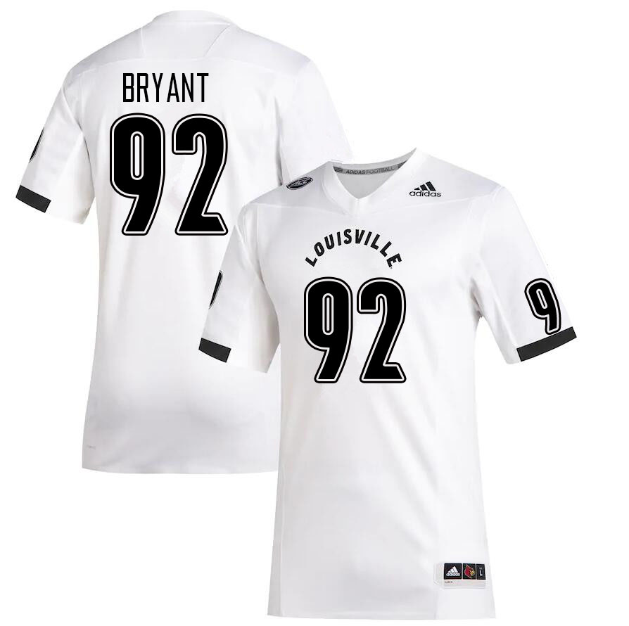 Men #92 Henry Bryant Louisville Cardinals College Football Jerseys Sale-White - Click Image to Close